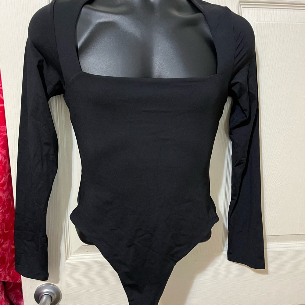 Black Long Sleeve Bodysuit XL